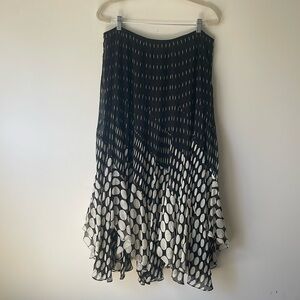 Sheer Feminine 100% Silk Handkerchief Hem Skirt Plus Size 16W